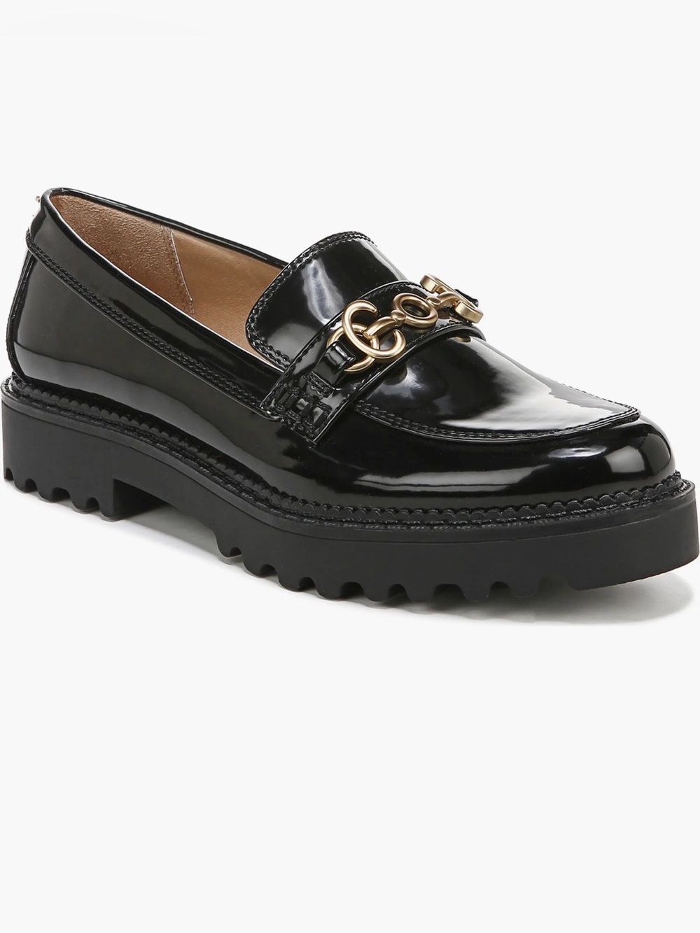 NEW Circus NY by Sam Edelman Deana Black Lug Sole Loafers Size 9.5